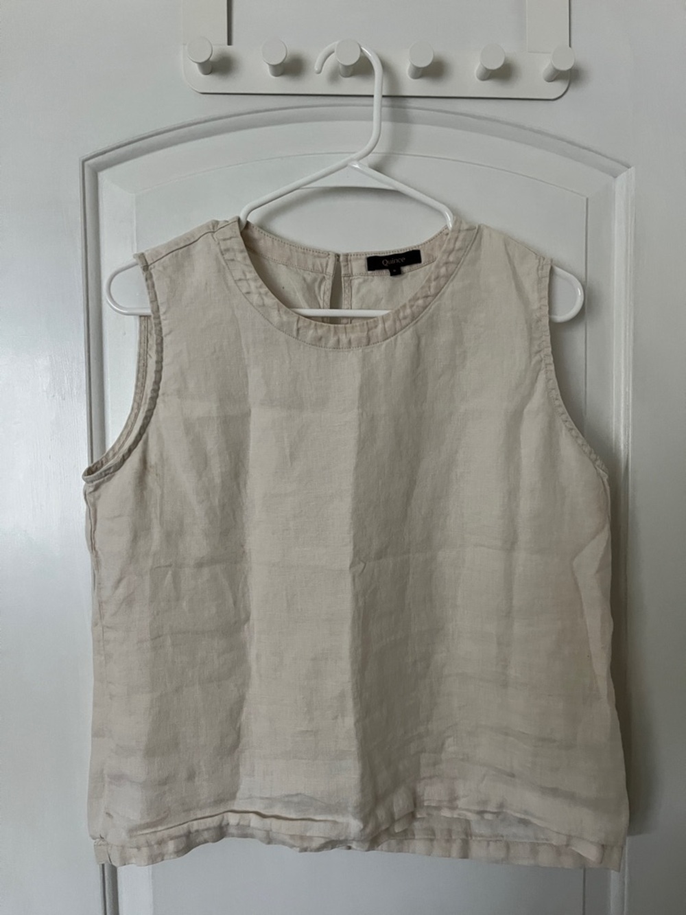 Quince Natural Sleeveless Linen Tank Top